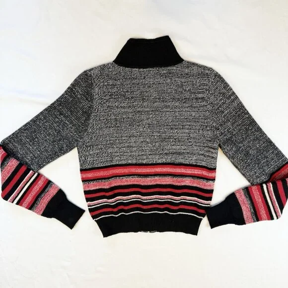BDG Urban Outfitters Women Size M Quinn Zip Up Sweater Black & Red NWT$69 - Picture 12 of 13